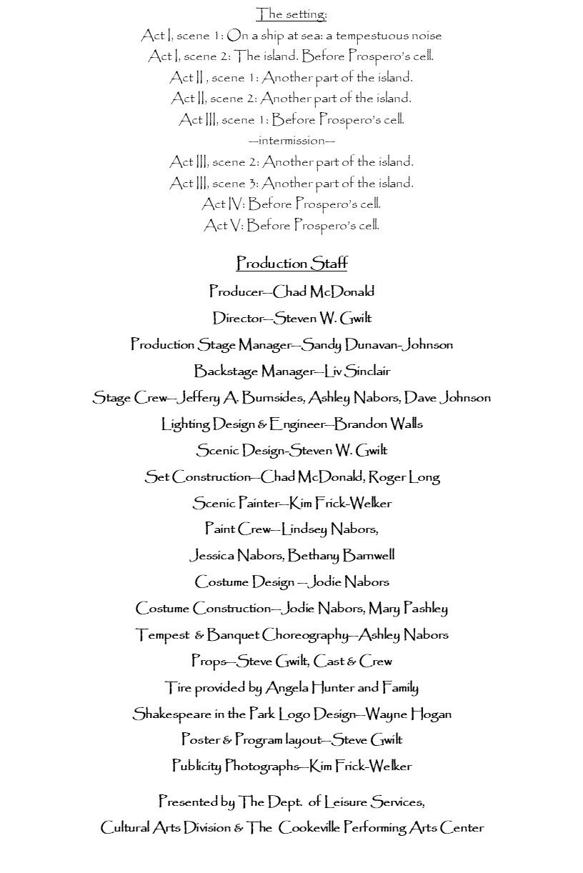 tempest setting crew