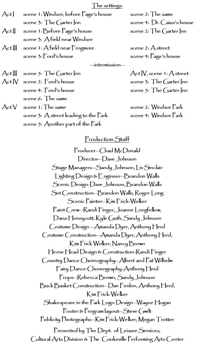 merry wives setting crew