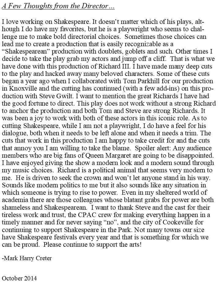 richard iii dir notes