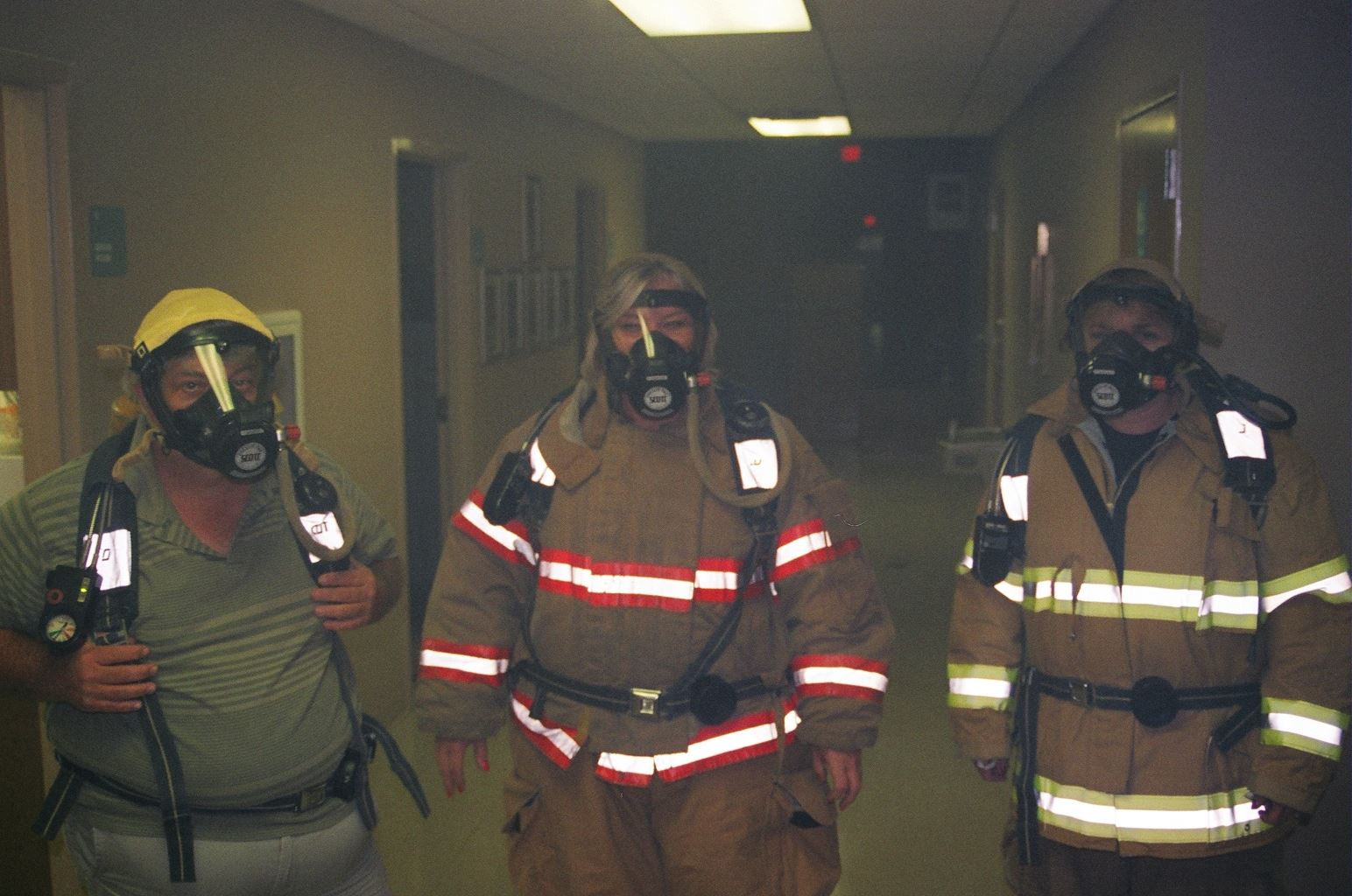 Fire Fighters in Full Uniform