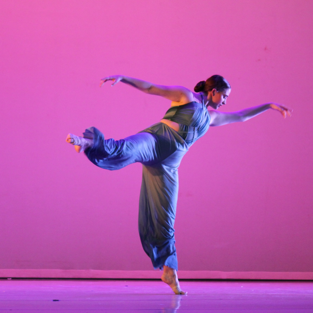 girl standing on one leg dancing