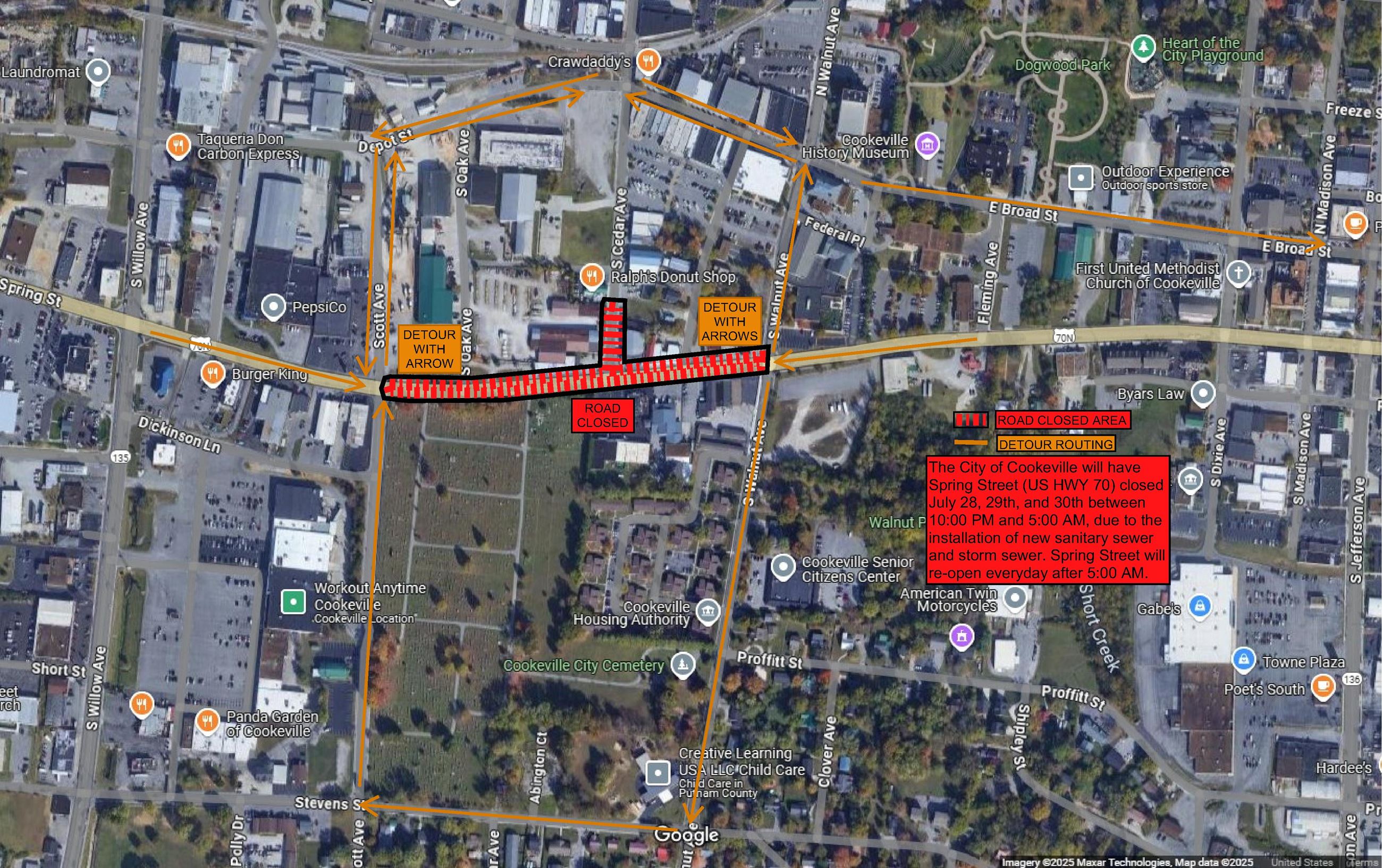 Website Road Closure July 28