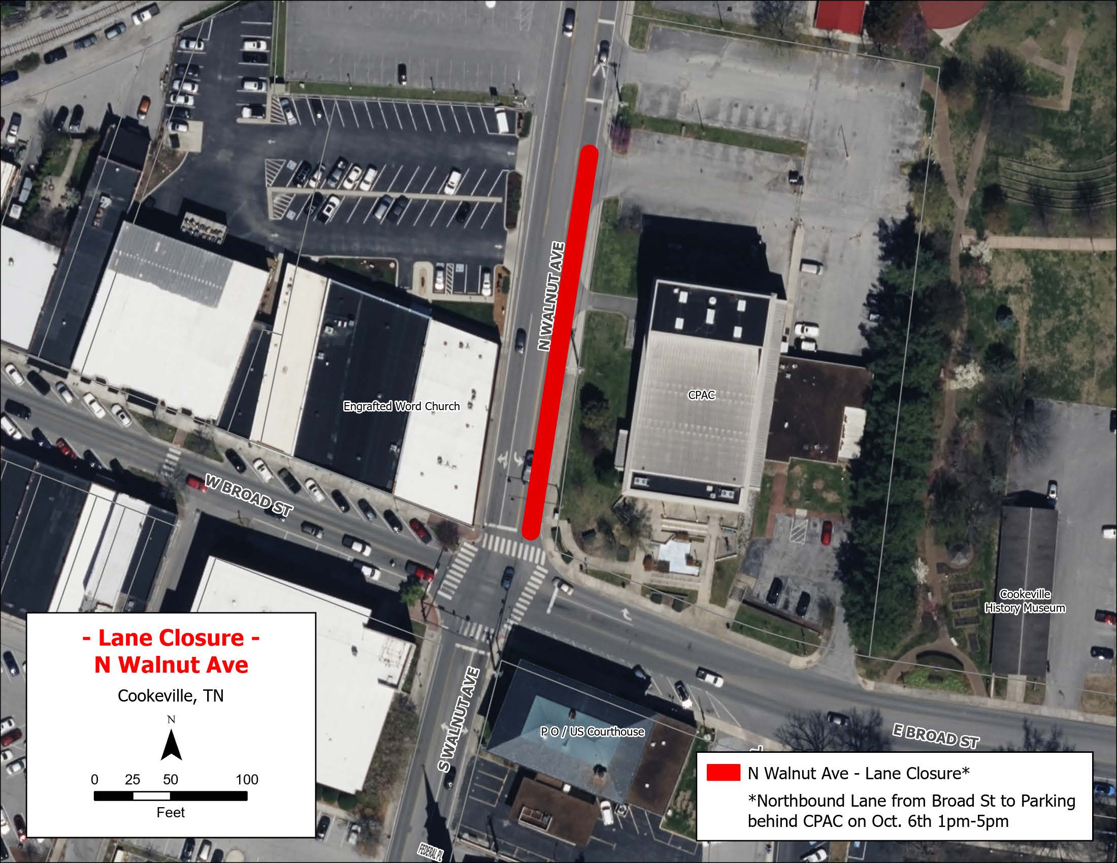 LaneClosure_NWalnut_CPAC_Aerial