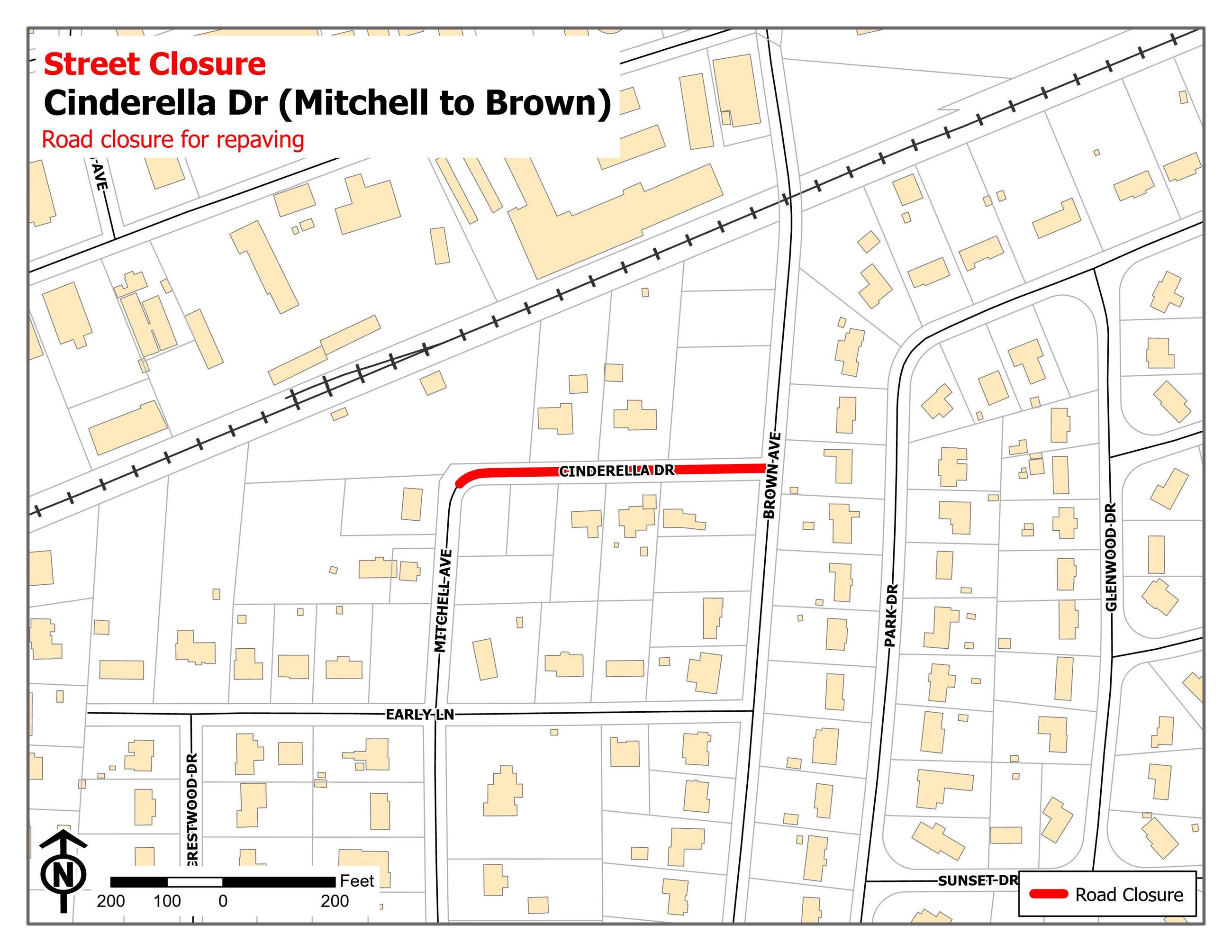 Road Closure Map for Cinderella