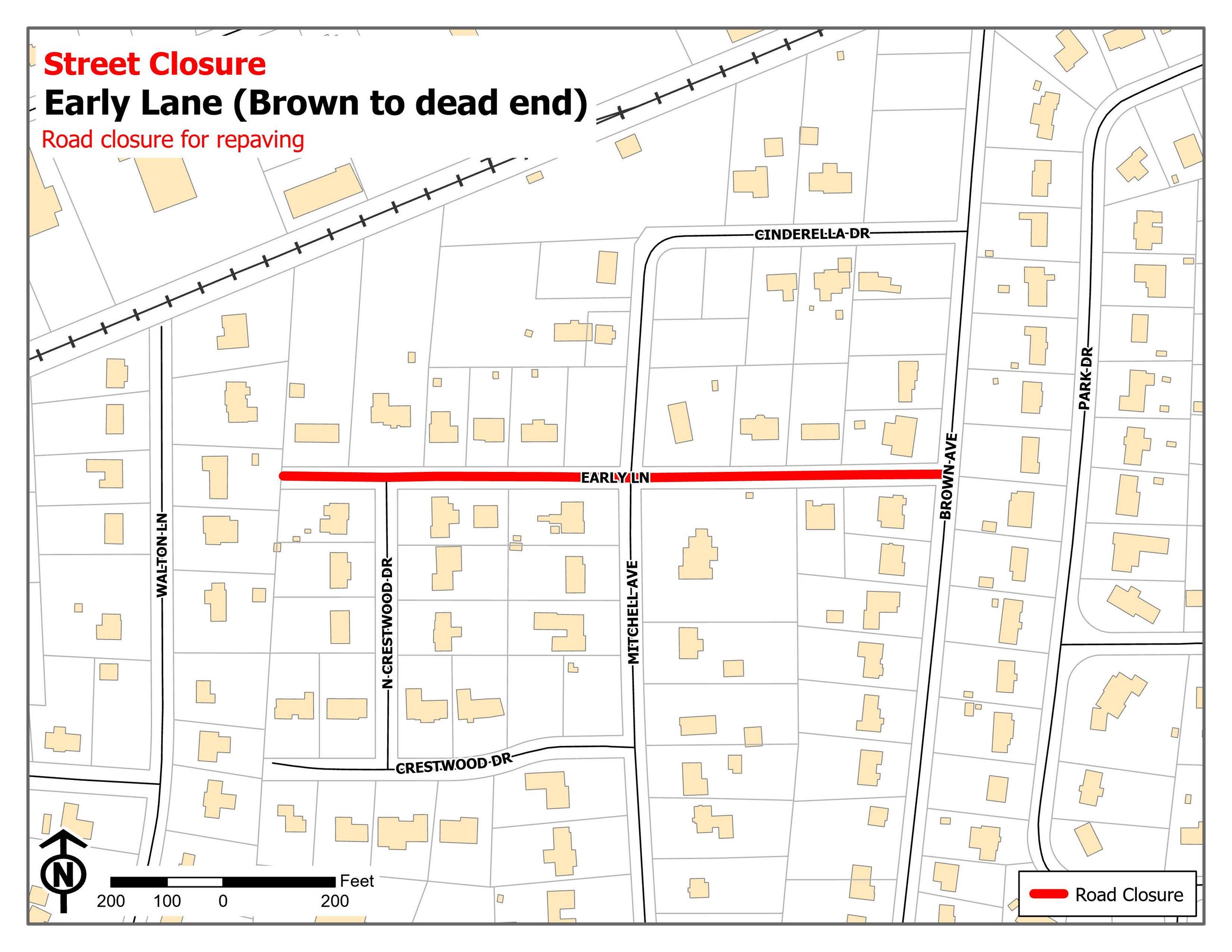 Road Closure Map for Early